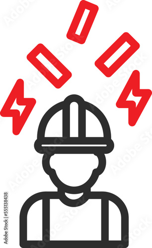  Injured Employee Vector Icon
