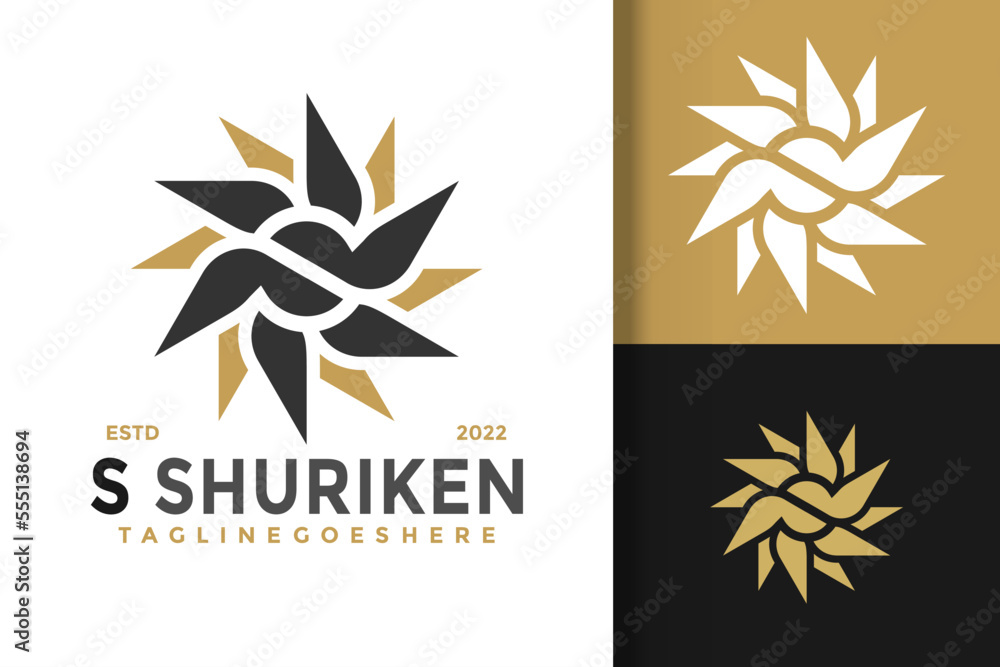 Letter S Shuriken Logo Design Vector Illustration Template Letter S Shuriken Logo Design Vector Illustration Template