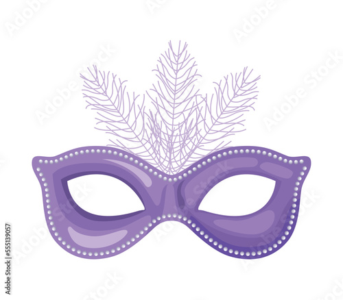 lilac mardi gras mask