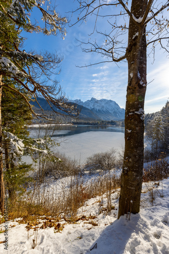 frozen lake in the mountains © Christina