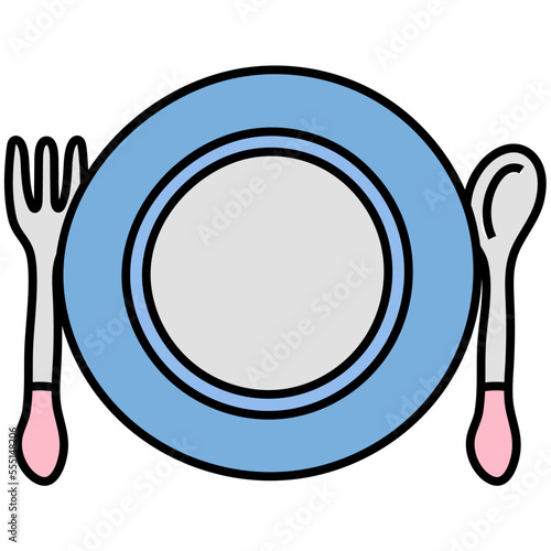 SERVING DISH  filled outline icon