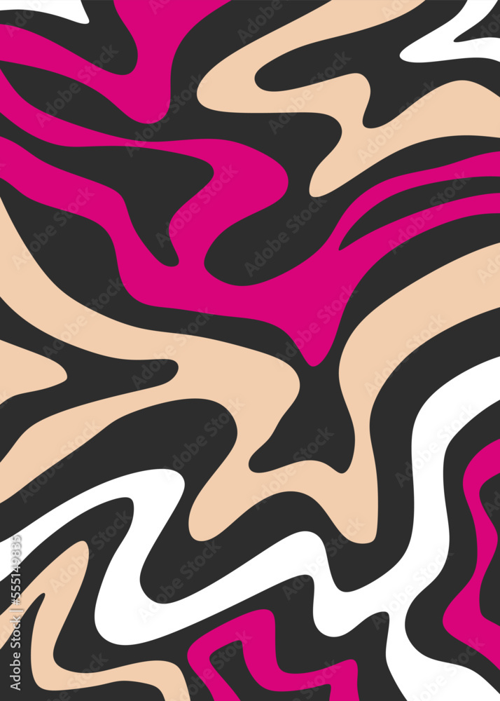 Abstract background with colorful wavy line pattern