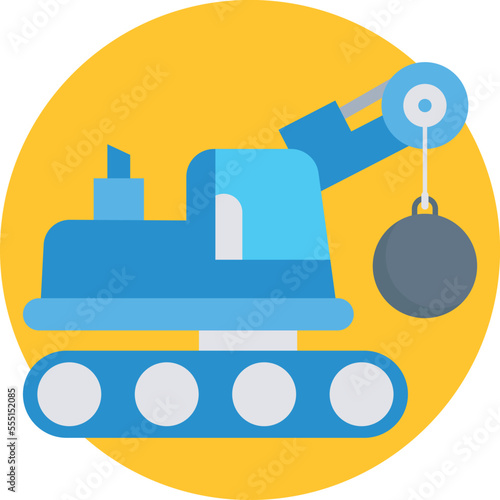 demolish machine Vector Icon
