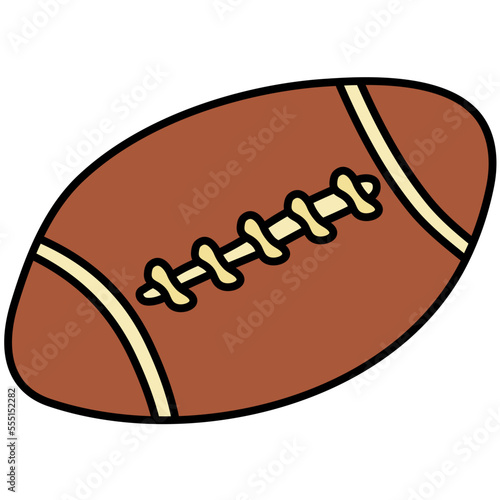 RUGBY BALL filled outline icon