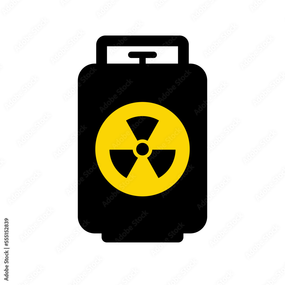Nuclear gas can icon. Dangerous item. Vector. Nuclear gas can icon. Dangerous item. Vector.