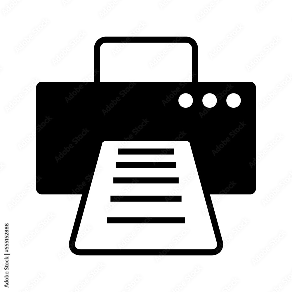Printer icon that is printing. Copier or printer. Vector. Printer icon that is printing. Copier or printer. Vector.