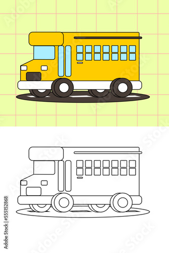 colouring page of all kind transportation