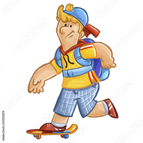 boy with skateboard