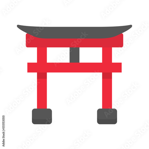 Torii Icon. Torii gate. Shinto shrine. Vector.