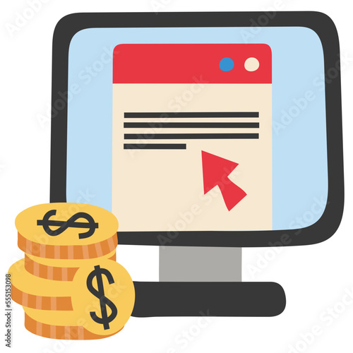 PAY PER CLICK flat icon