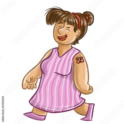 woman in pink dress