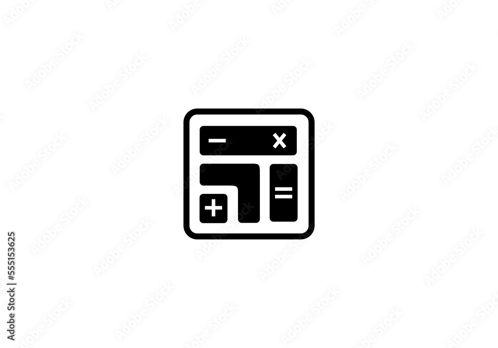 calculator logo initial company icon business logo background illustration calculator logo initial company icon business logo background illustration