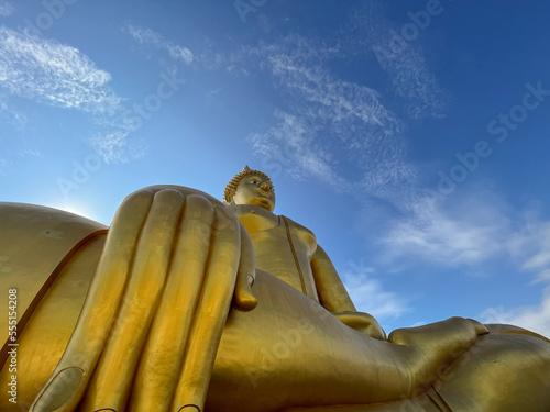 Big Buddha statue in Wat Muang Ang Thong Province, Thailand. photo