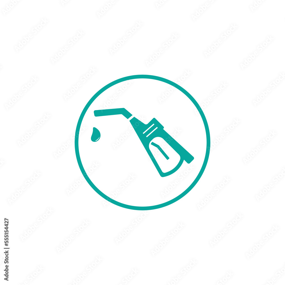Fototapeta premium Gasoline pump nozzle vector logo template.