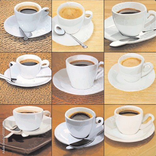 set of coffee cups