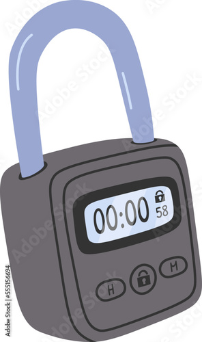 Stainless steel combination lock flat icon House protection