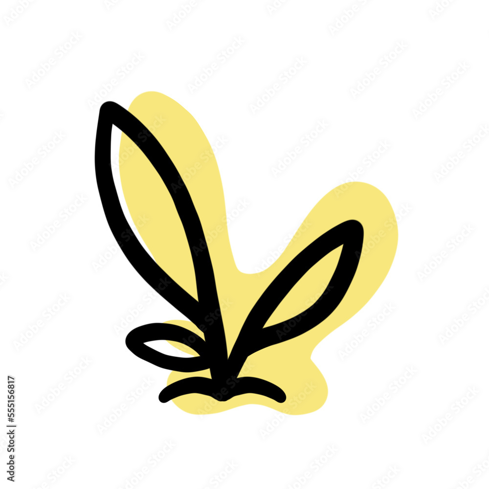 Plant Minimal With Abstract Shape Element Color Plant Minimal With Abstract Shape Element Color