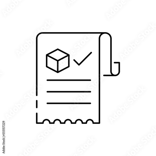 Order check icon design. Checklist on the clipboard icon, with compliance tick check sign on it. Clip board vector icon with paper test document. vector illustration