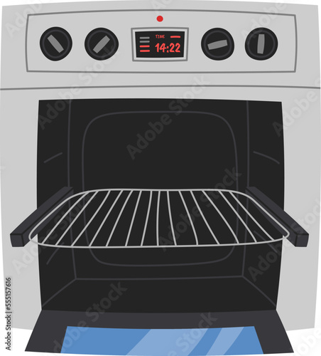 Electric cooking oven flat icon Kitchen utensil