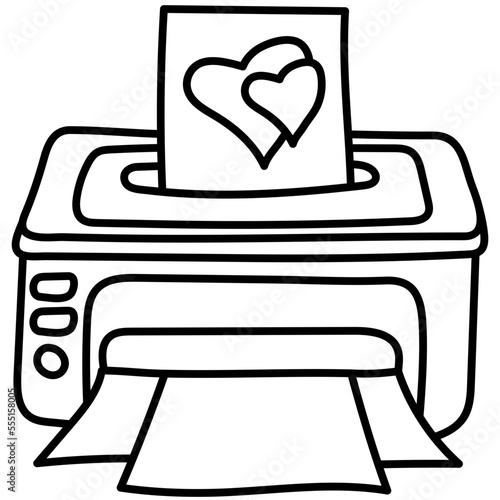 printer line icon