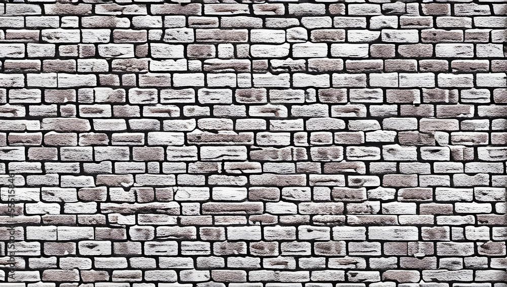 Obraz premium 白いレンガ壁の背景 テクスチャ