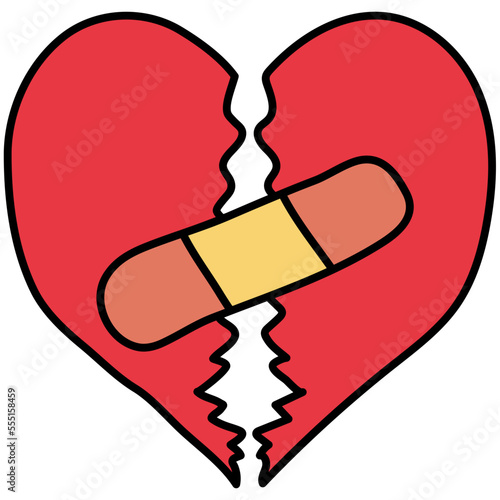 heartbreak filled outline icon