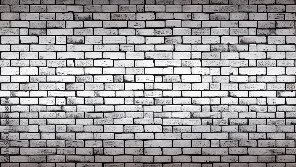 Obraz premium 白いレンガ壁の背景 テクスチャ