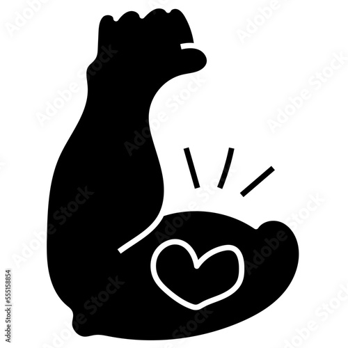 arm glyph icon