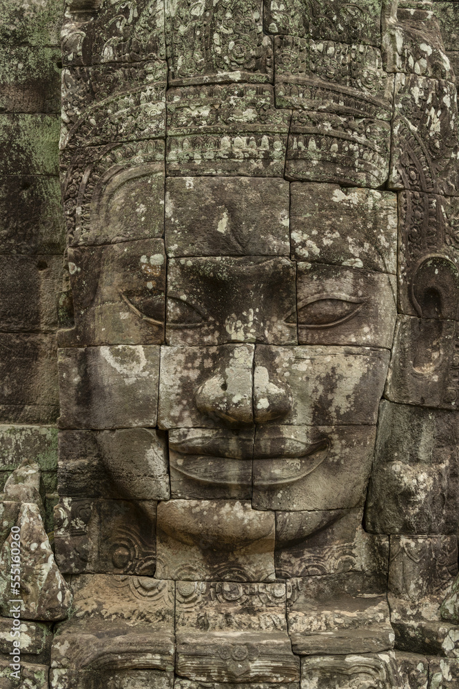Frieze of crowned Buddha on Bayon walls, Angkor Wat; Siem Reap, Siem Reap Province, Cambodia Frieze of crowned Buddha on Bayon walls, Angkor Wat; Siem Reap, Siem Reap Province, Cambodia