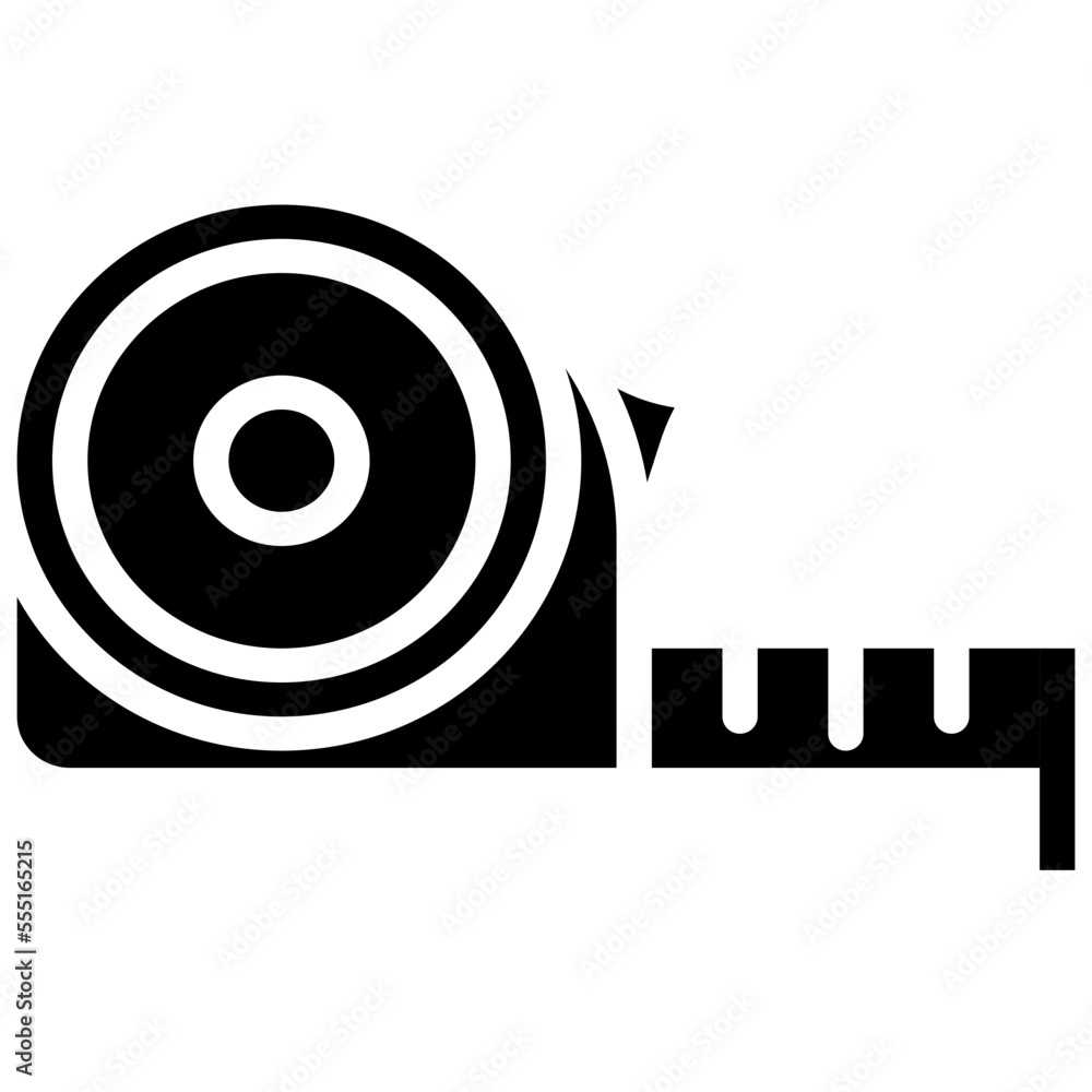 TAPE MEASURE glyph icon TAPE MEASURE glyph icon