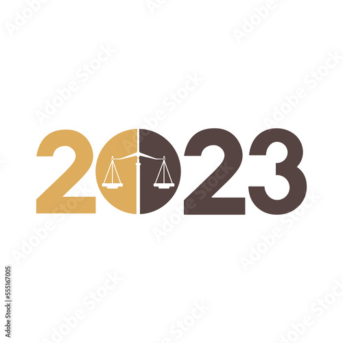 Happy and Lawful new year 2023 card design.