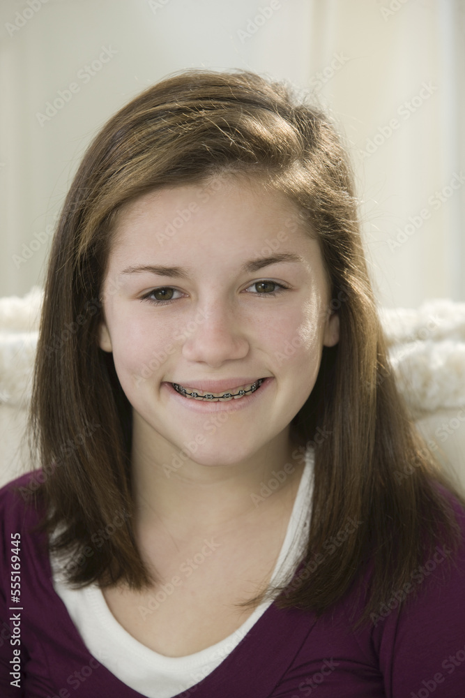 Portrait of a teenage girl smiling Portrait of a teenage girl smiling