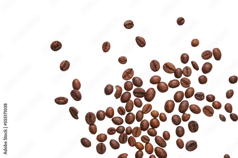 Coffee beans on transparent background. PNG file. Coffee beans on transparent background. PNG file.