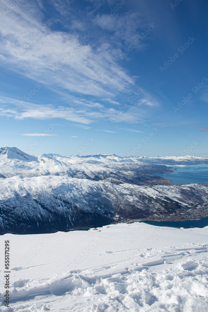 ski resort Narvik at the top 