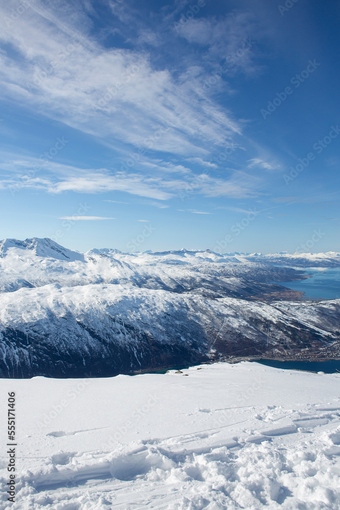 Obraz premium ski resort Narvik at the top 