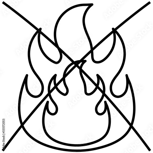 HIGHLY FLAMMABLE line icon