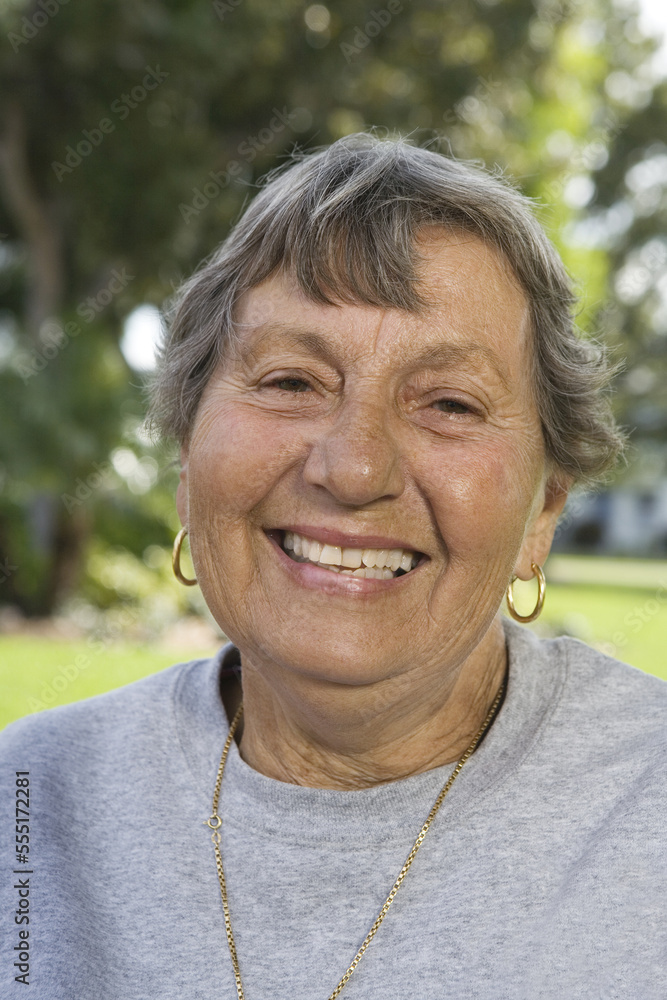 Portrait of a senior woman smiling. Portrait of a senior woman smiling.