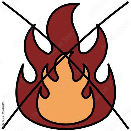 HIGHLY FLAMMABLE filled outline icon