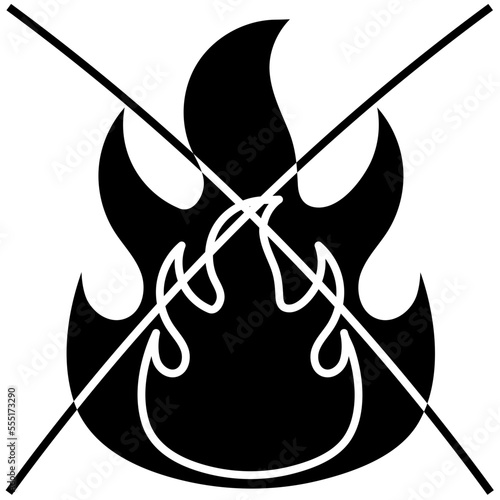 HIGHLY FLAMMABLE glyph icon