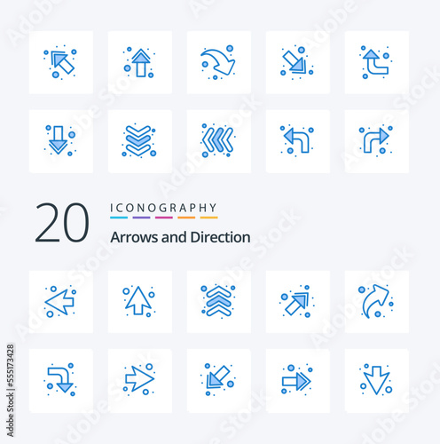 20 Arrow Blue Color icon Pack like arrow reload up arrows up