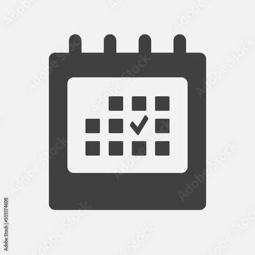 Icon page calendar - done, yes, success, check