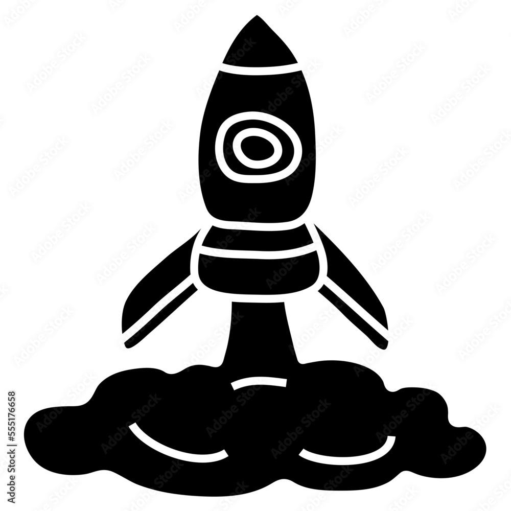 STARTUP ROCKET glyph icon