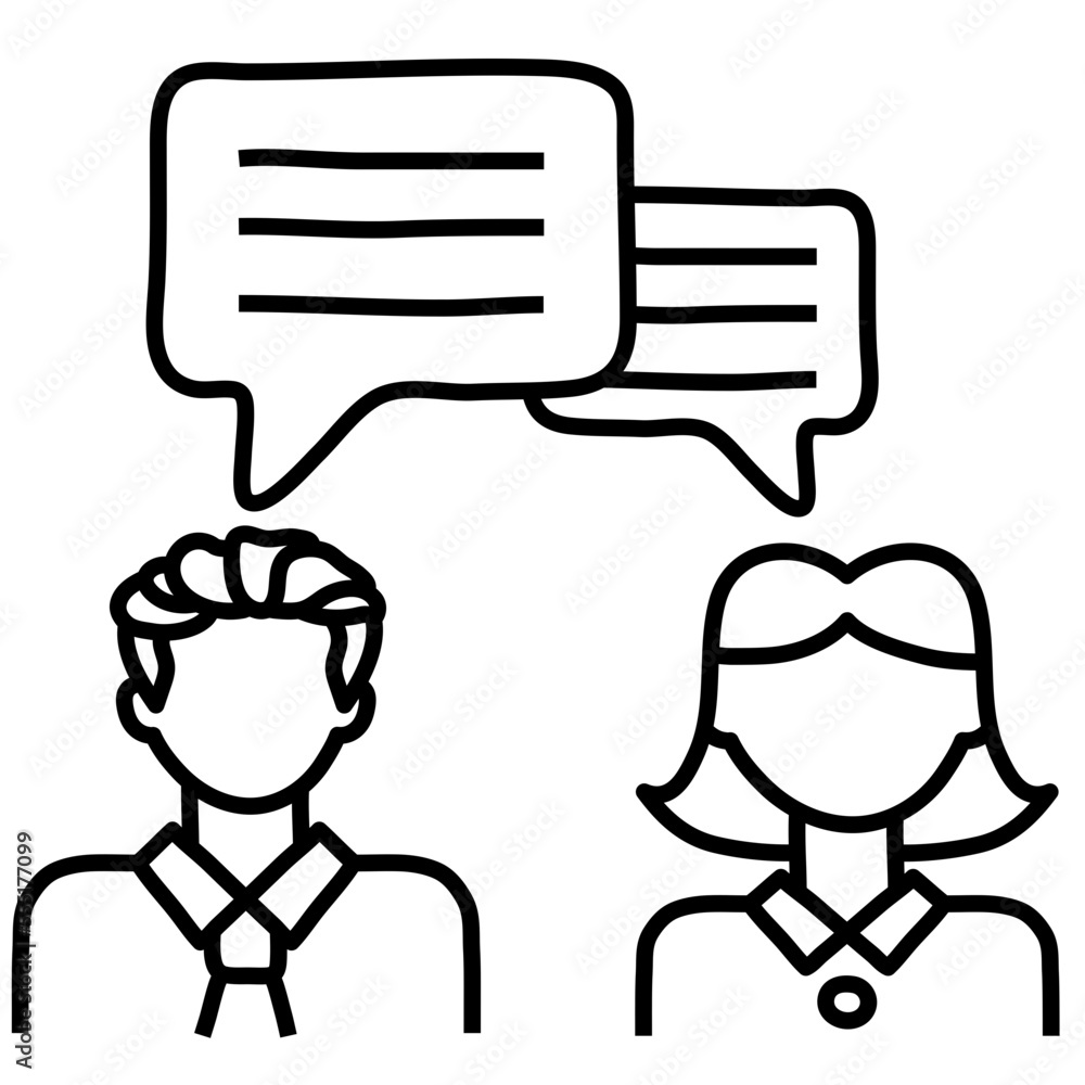DISCUSSION line icon DISCUSSION line icon