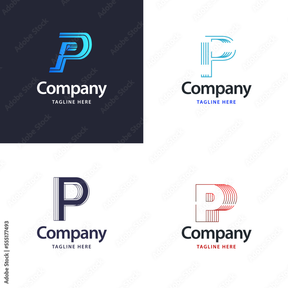 Letter P Big Logo Pack Design Creative Modern logos design for your business