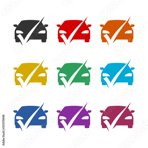 Fototapeta Naklejka Na Ścianę i Meble -  Car logo icon isolated on white background. Set icons colorful 