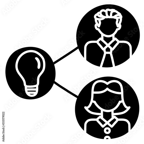 SHARE IDEAS glyph icon