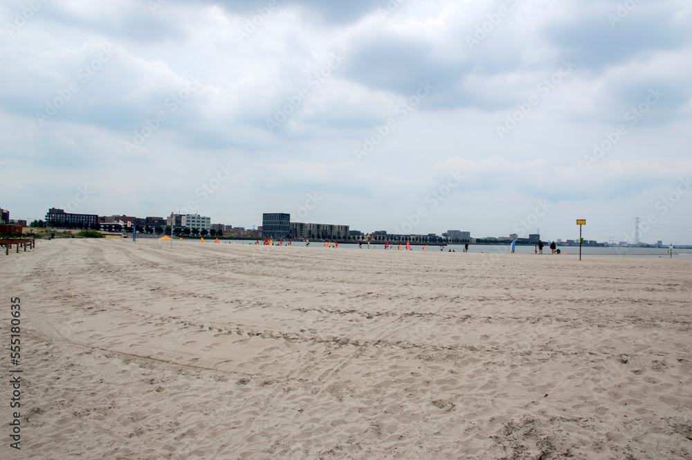 Empty Beach At IJburg Amsterdam The Netherlands 2019