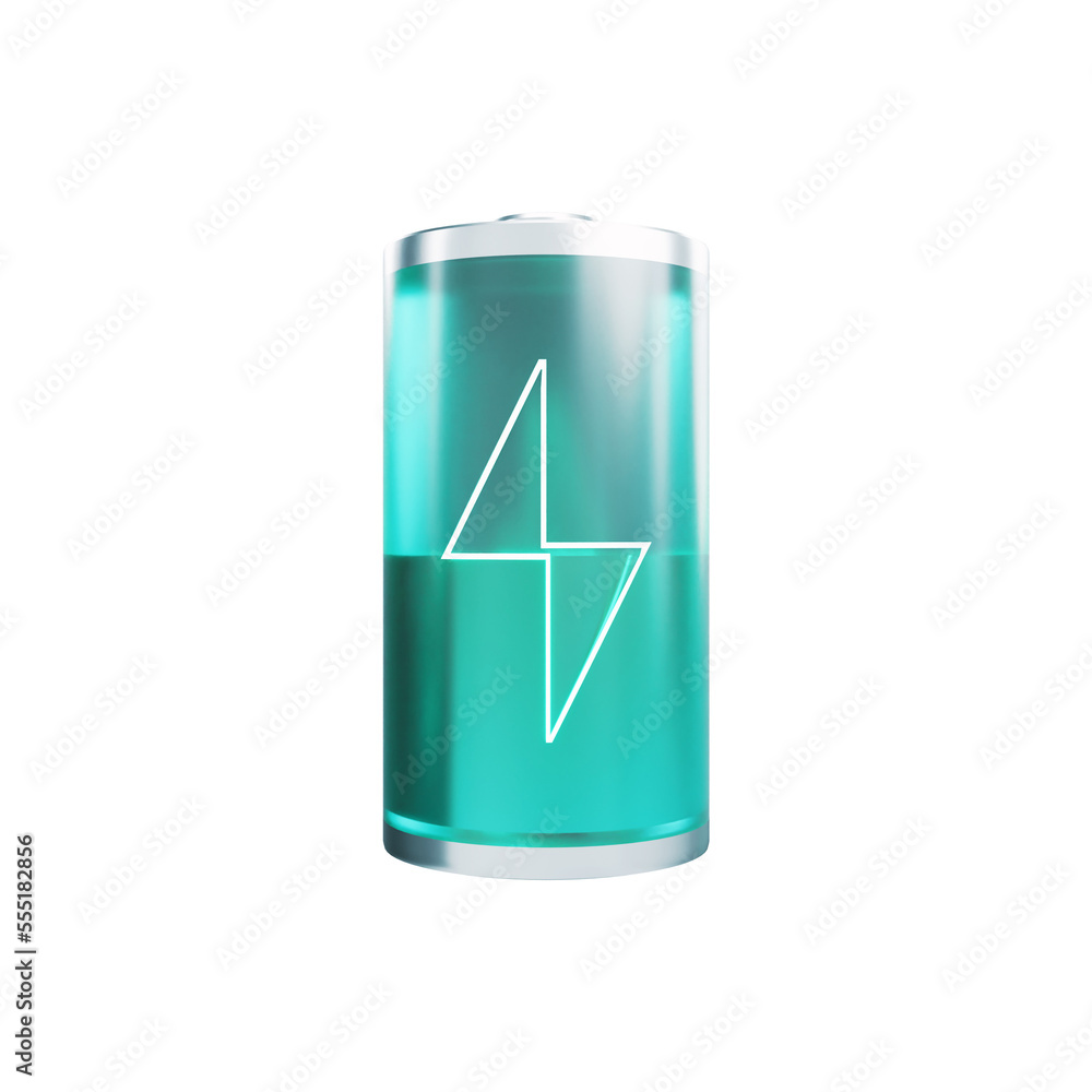Energy battery charge 3d rendering illustration Energy battery charge 3d rendering illustration