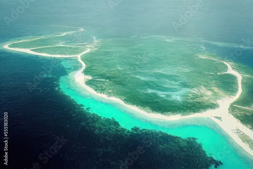 View of island from Drone  © CREATIVE STOCK