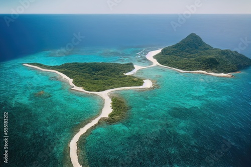 View of island from Drone 